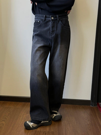 Nine Washed Velvet Straight Jeans-korean-fashion-Jeans-Nine's Closet-OH Garments