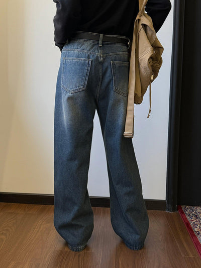 Nine Washed Velvet Straight Jeans-korean-fashion-Jeans-Nine's Closet-OH Garments