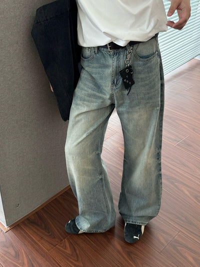 Nine Whiskered Loose Fit Jeans-korean-fashion-Jeans-Nine's Closet-OH Garments