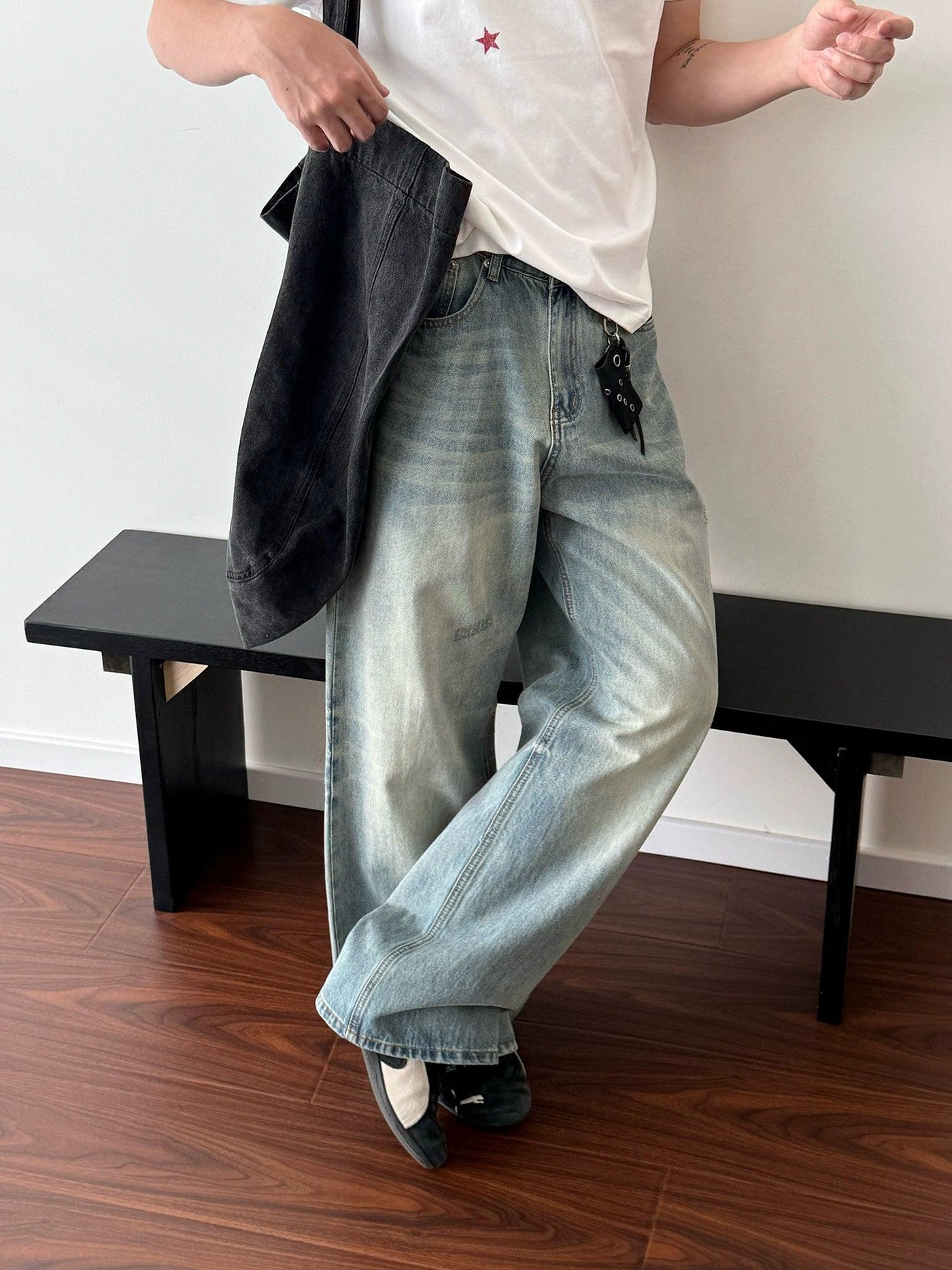 Nine Whiskered Loose Fit Jeans-korean-fashion-Jeans-Nine's Closet-OH Garments