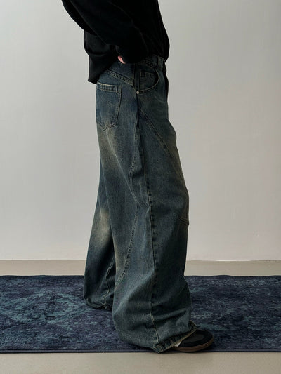 Nine Wide Cut and Drapey Jeans-korean-fashion-Jeans-Nine's Closet-OH Garments