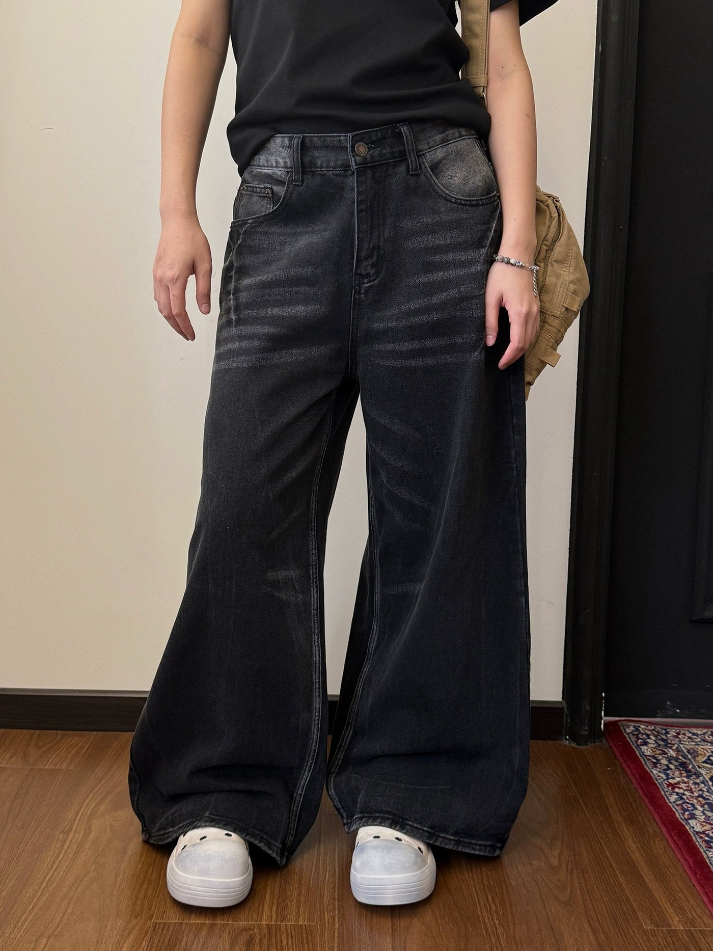 Nine Wide Loose Cut Jeans-korean-fashion-Jeans-Nine's Closet-OH Garments