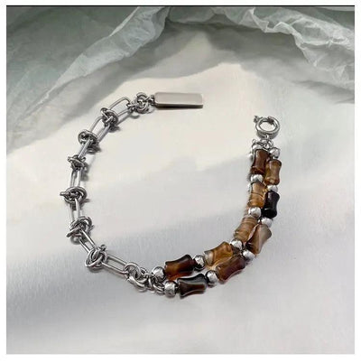 OH Bamboo Stone Layered Bracelet-korean-fashion-Bracelet-OH Atelier-OH Garments
