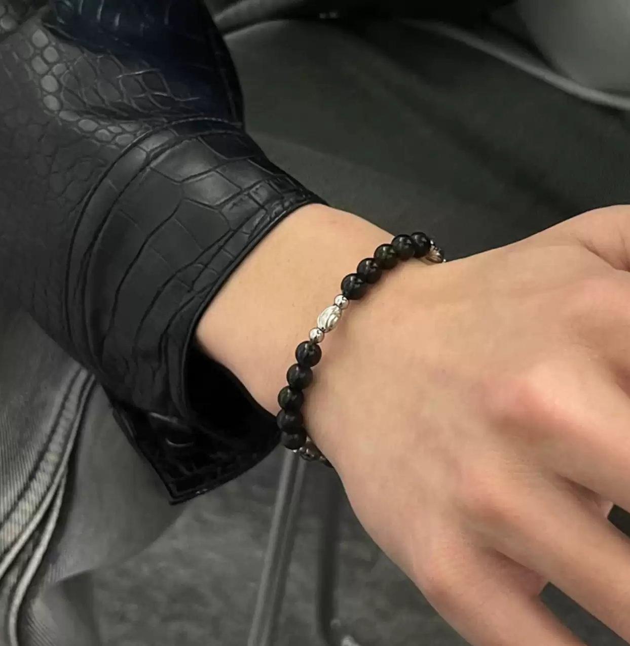 OH Black & Metallic Beaded Bracelet-korean-fashion-Bracelet-OH Atelier-OH Garments