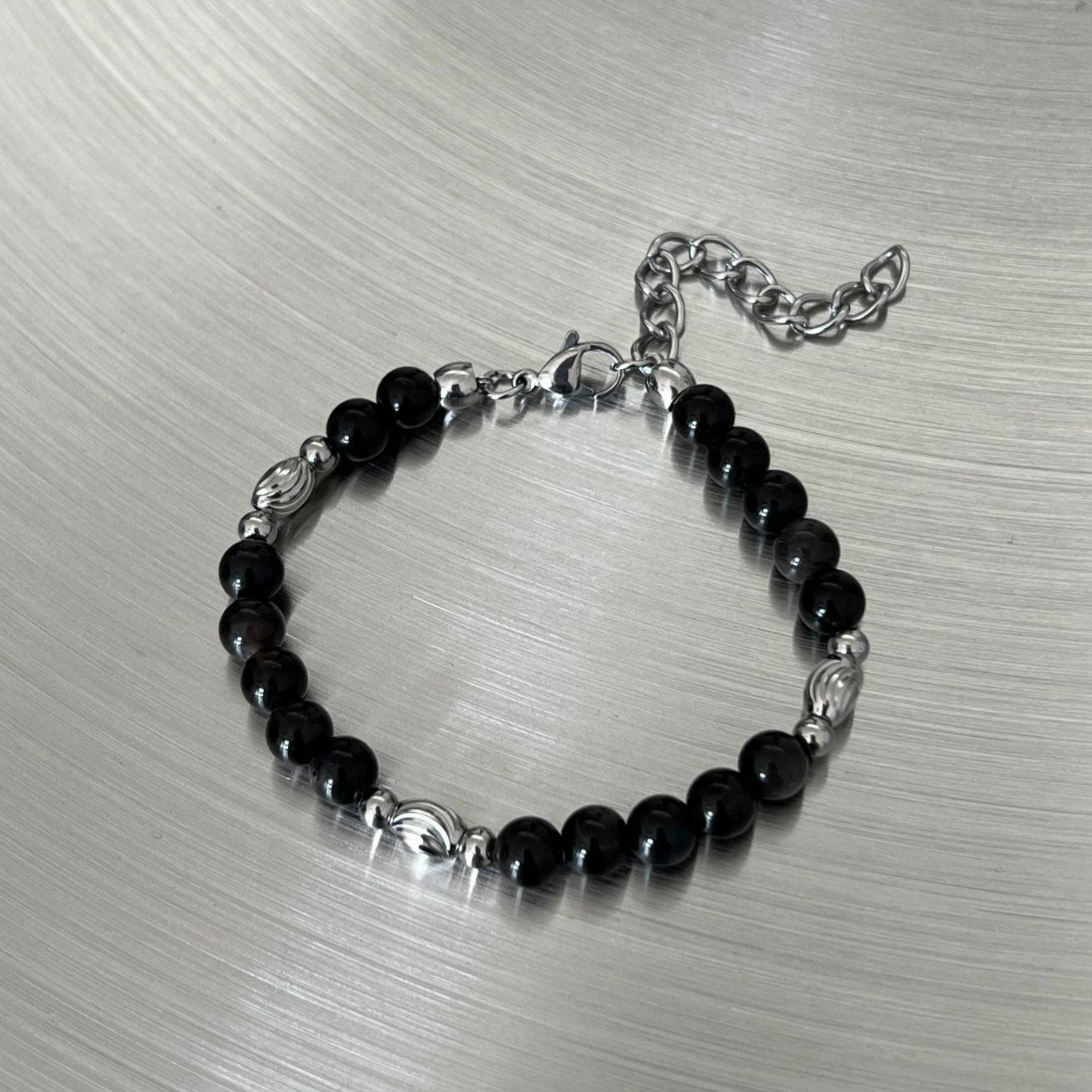 OH Black & Metallic Beaded Bracelet-korean-fashion-Bracelet-OH Atelier-OH Garments