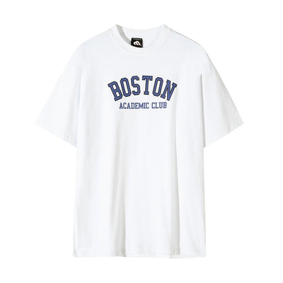 OH Boston Athletic Club Text T-Shirt-korean-fashion-T-Shirt-OH Atelier-OH Garments