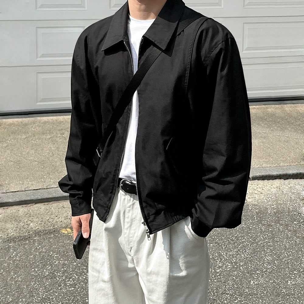 OH Boxy Zipped-Through Jacket-korean-fashion-Jacket-OH Atelier-OH Garments