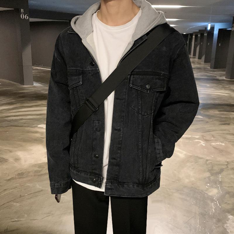 OH Breast Pocket Washed Denim Jacket-korean-fashion-Jacket-OH Atelier-OH Garments