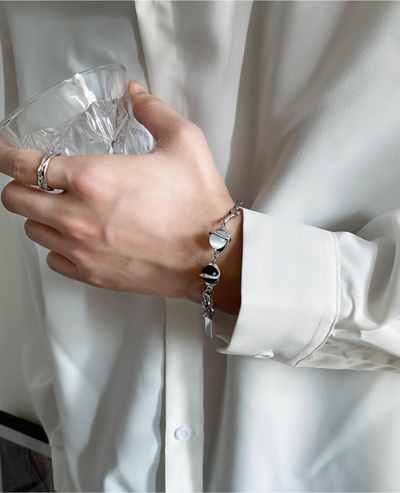 OH B&W Planet Stones Bracelet-korean-fashion-Bracelet-OH Atelier-OH Garments