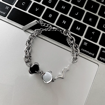 OH B&W Planet Stones Bracelet-korean-fashion-Bracelet-OH Atelier-OH Garments