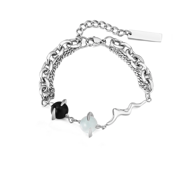 OH B&W Planet Stones Bracelet-korean-fashion-Bracelet-OH Atelier-OH Garments