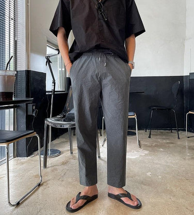 OH Casual Ankle Length Pants-korean-fashion-Pants-OH Atelier-OH Garments