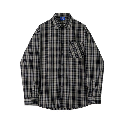 OH Casual Plaid Buttoned Shirt-korean-fashion-Shirt-OH Atelier-OH Garments