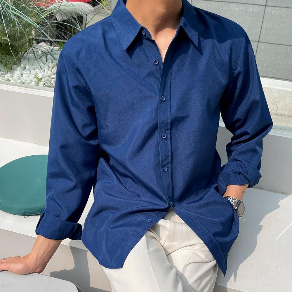 OH Casual Solid Color Buttoned Shirt-korean-fashion-Shirt-OH Atelier-OH Garments