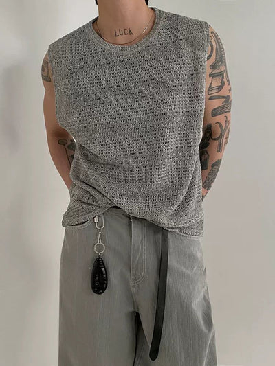 OH Classic Hollow Knit Vest-korean-fashion-Vest-OH Atelier-OH Garments