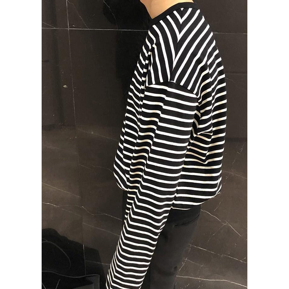 OH Classic Stripes Long Sleeve T-Shirt-korean-fashion-T-Shirt-OH Atelier-OH Garments