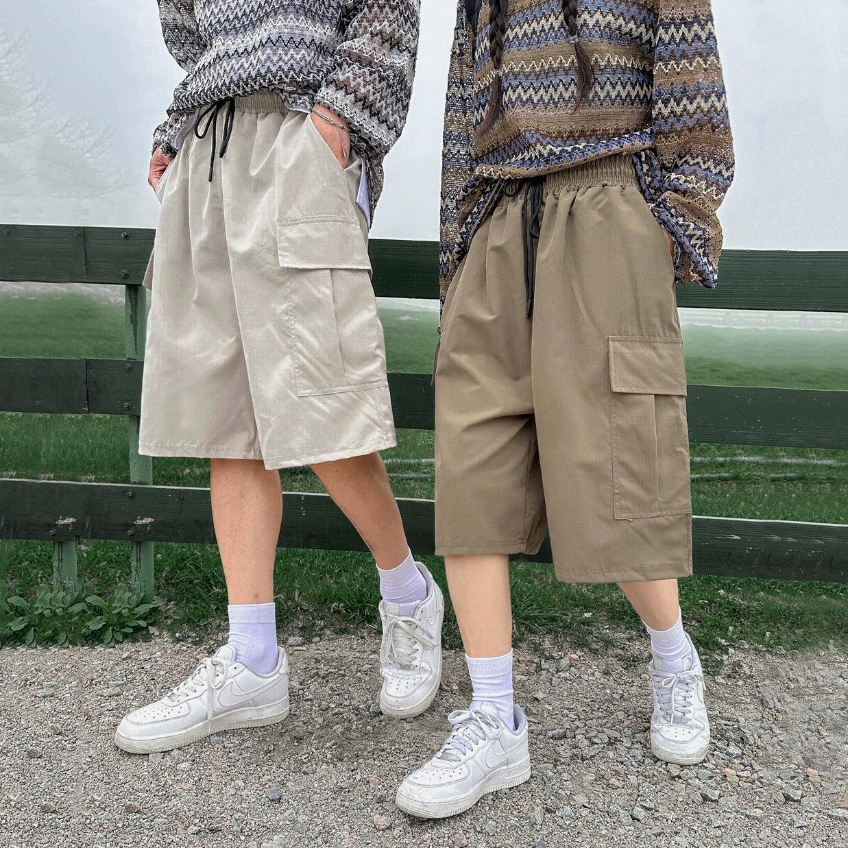 OH Clean Fit Straight Cargo Shorts-korean-fashion-Shorts-OH Atelier-OH Garments