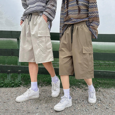OH Clean Fit Straight Cargo Shorts-korean-fashion-Shorts-OH Atelier-OH Garments