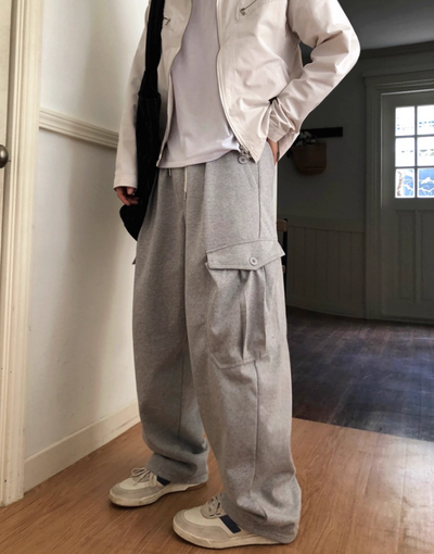 OH Comfty Cargo Sweatpants-korean-fashion-Pants-OH Atelier-OH Garments