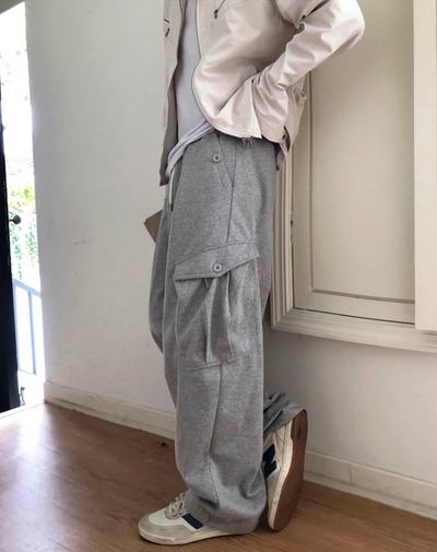 OH Comfty Cargo Sweatpants-korean-fashion-Pants-OH Atelier-OH Garments
