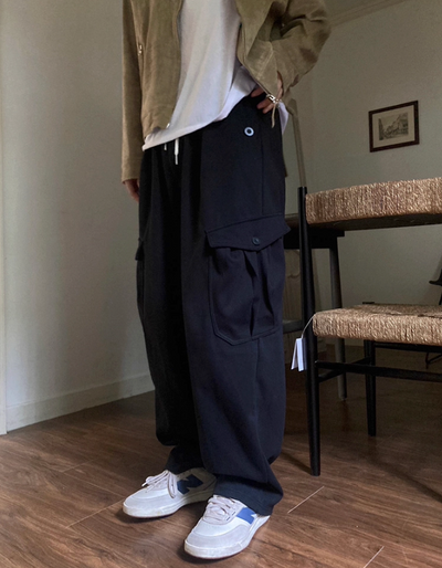 OH Comfty Cargo Sweatpants-korean-fashion-Pants-OH Atelier-OH Garments