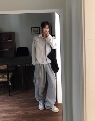 OH Comfty Cargo Sweatpants-korean-fashion-Pants-OH Atelier-OH Garments