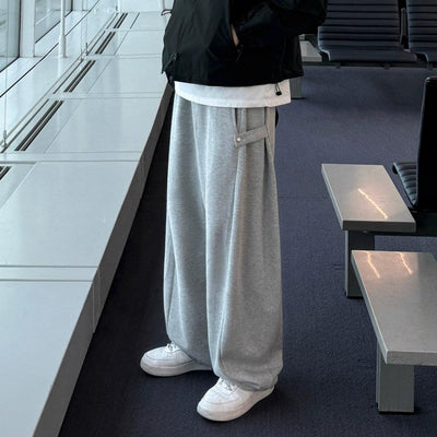 OH Comfy Side Strapped Sweatpants-korean-fashion-Pants-OH Atelier-OH Garments