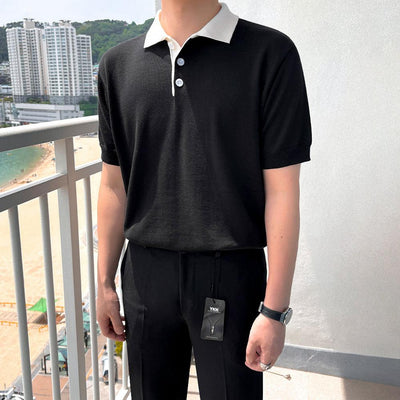 OH Contrast Collar Classic Polo-korean-fashion-Polo-OH Atelier-OH Garments