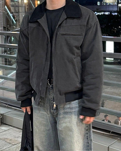 OH Contrast Dual-End Zipped Jacket-korean-fashion-Jacket-OH Atelier-OH Garments