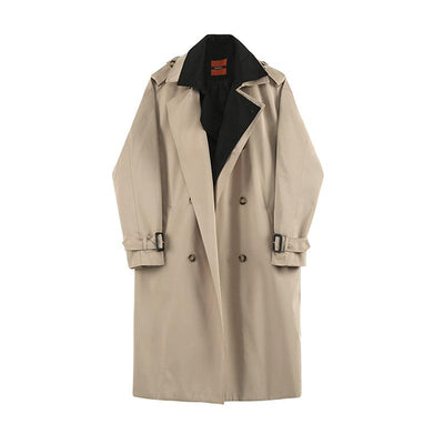 OH Contrast Layer Trench Coat-korean-fashion-Long Coat-OH Atelier-OH Garments