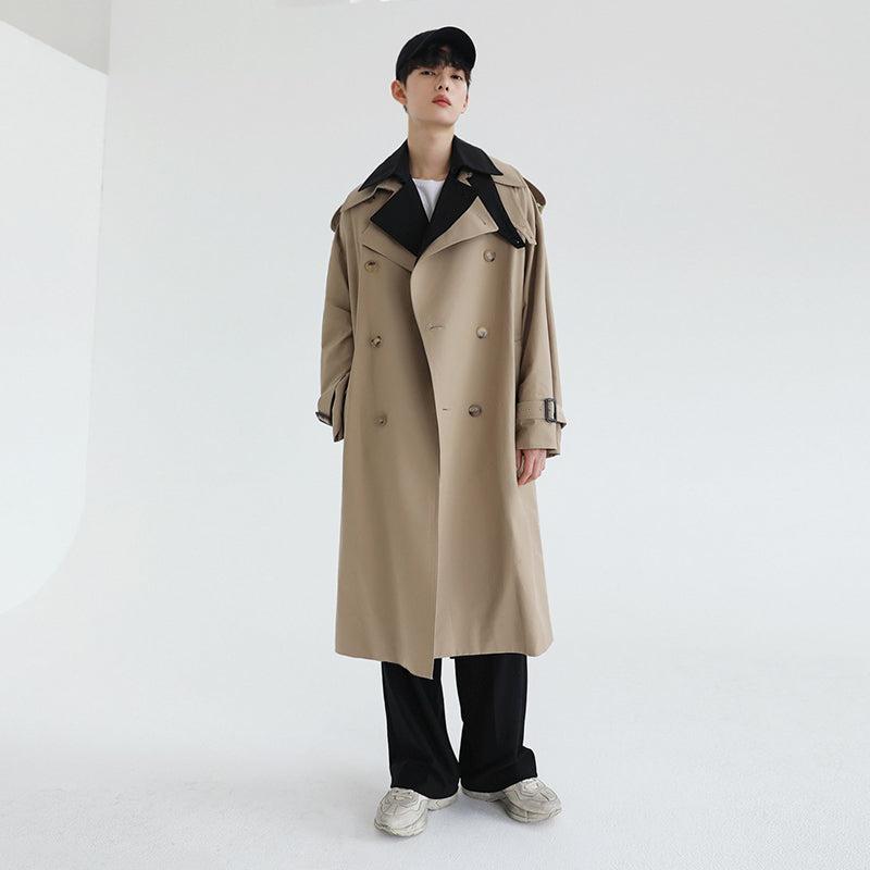 OH Contrast Layer Trench Coat-korean-fashion-Long Coat-OH Atelier-OH Garments