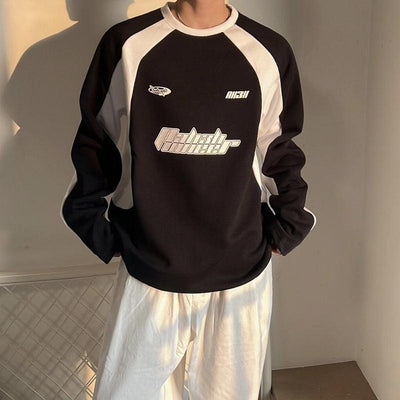 OH Contrast Racing Crewneck-korean-fashion-Crewneck-OH Atelier-OH Garments
