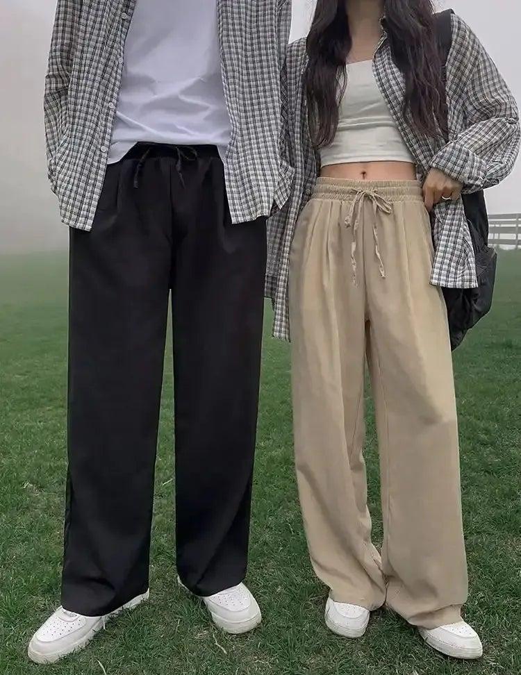 OH Cozy Drawcord Wide Leg Pants-korean-fashion-Pants-OH Atelier-OH Garments