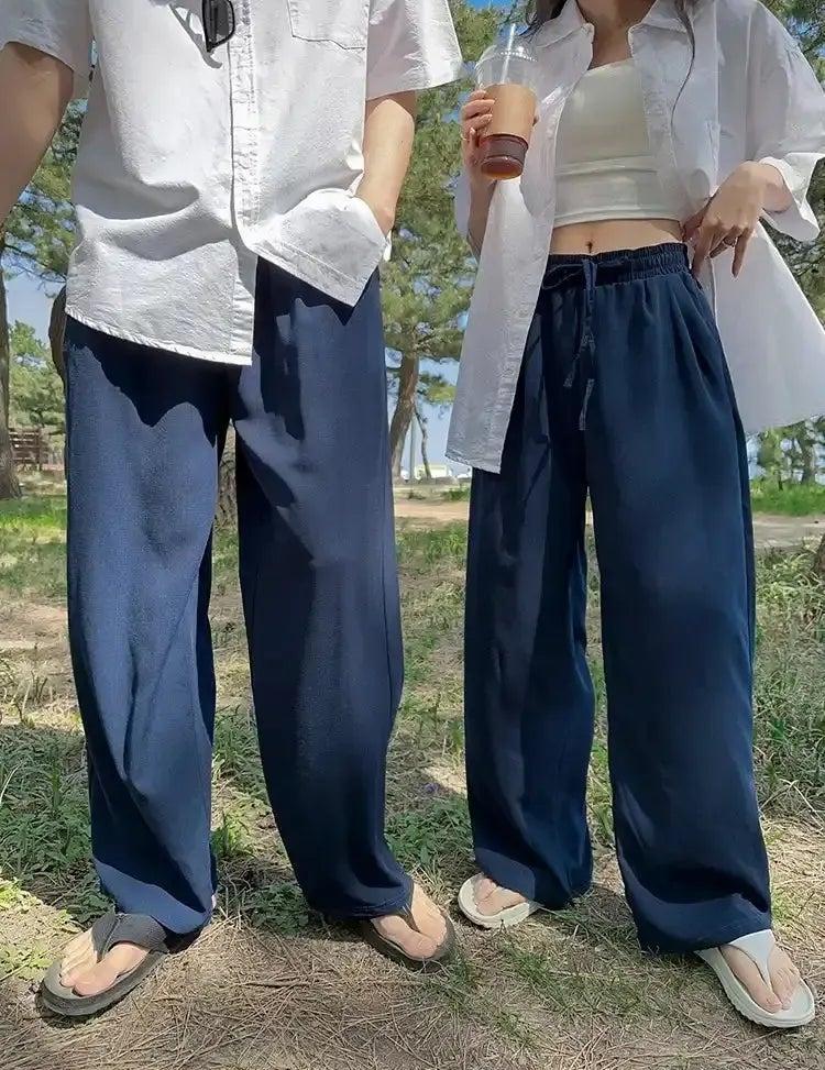 OH Cozy Drawcord Wide Leg Pants-korean-fashion-Pants-OH Atelier-OH Garments