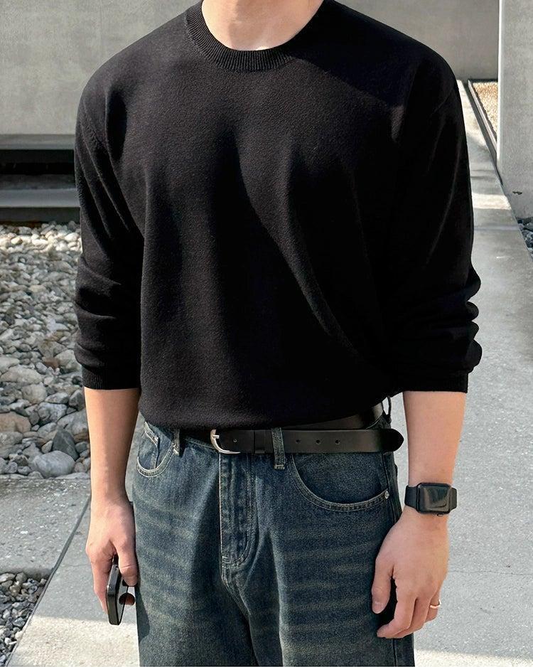 OH Cozy Ribbed Hem Sweater-korean-fashion-Sweater-OH Atelier-OH Garments