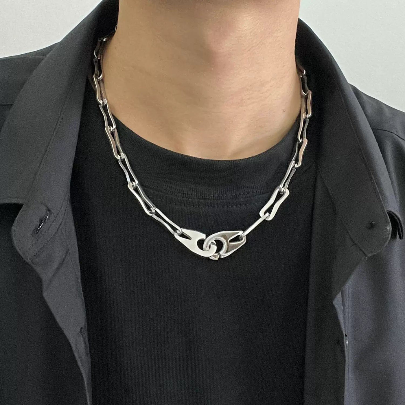 OH Double Buckle Necklace-korean-fashion-Necklace-OH Atelier-OH Garments