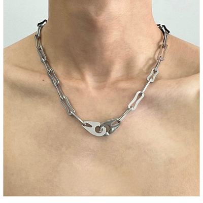 OH Double Buckle Necklace-korean-fashion-Necklace-OH Atelier-OH Garments