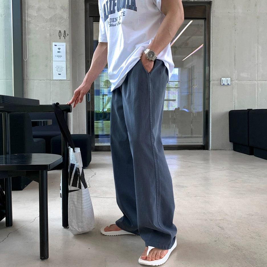 OH Drapy Gartered Straight Pants-korean-fashion-Pants-OH Atelier-OH Garments