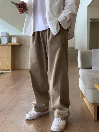 OH Elastic Drawstring Waist Pants-korean-fashion-Pants-OH Atelier-OH Garments