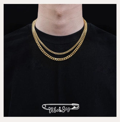 OH Electroplated Gold Cuban Necklace-korean-fashion-Necklace-OH Atelier-OH Garments
