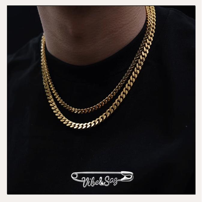OH Electroplated Gold Cuban Necklace-korean-fashion-Necklace-OH Atelier-OH Garments