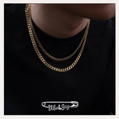 OH Electroplated Gold Cuban Necklace-korean-fashion-Necklace-OH Atelier-OH Garments