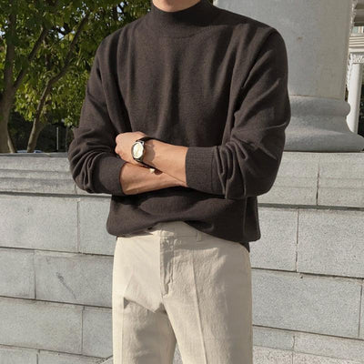 OH Essential Knit Mockneck-korean-fashion-Turtleneck-OH Atelier-OH Garments