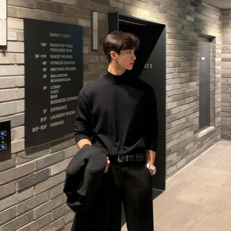 OH Essential Knit Mockneck-korean-fashion-Turtleneck-OH Atelier-OH Garments