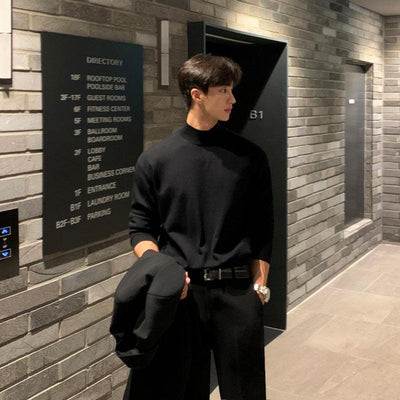 OH Essential Knit Mockneck-korean-fashion-Turtleneck-OH Atelier-OH Garments