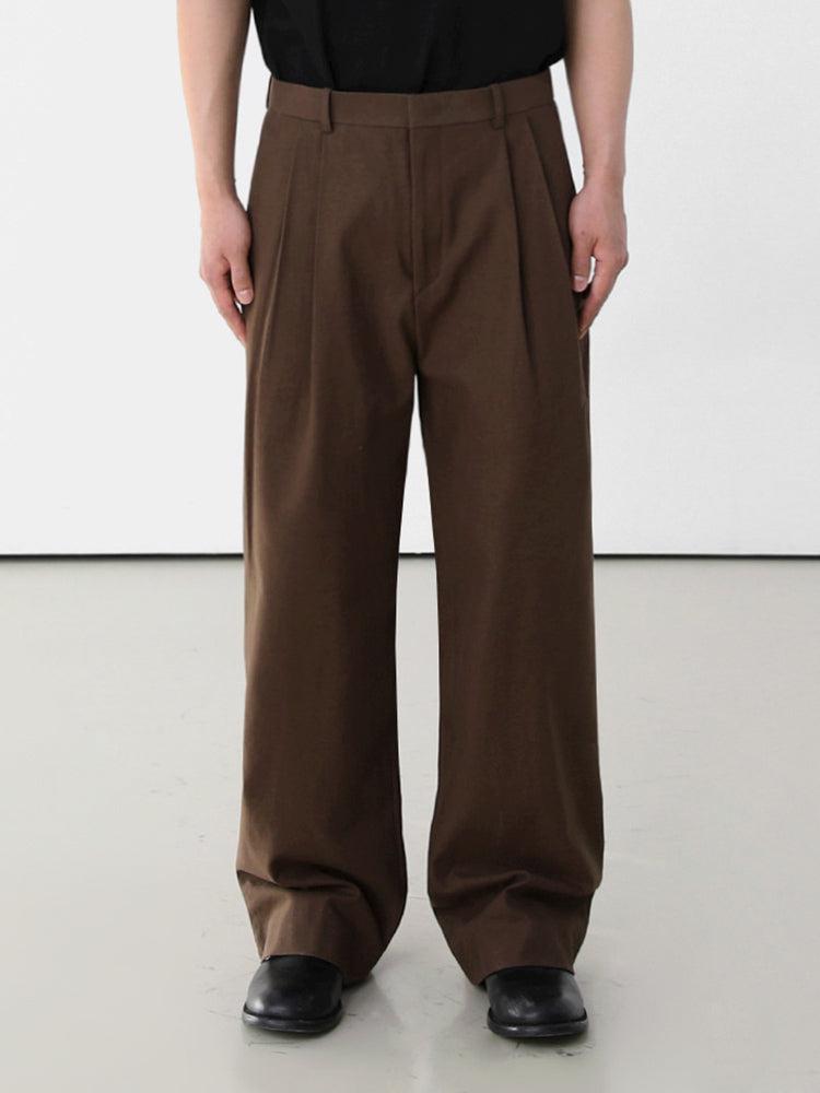 OH Fold Pleats Wide Trousers-korean-fashion-Trousers-OH Atelier-OH Garments