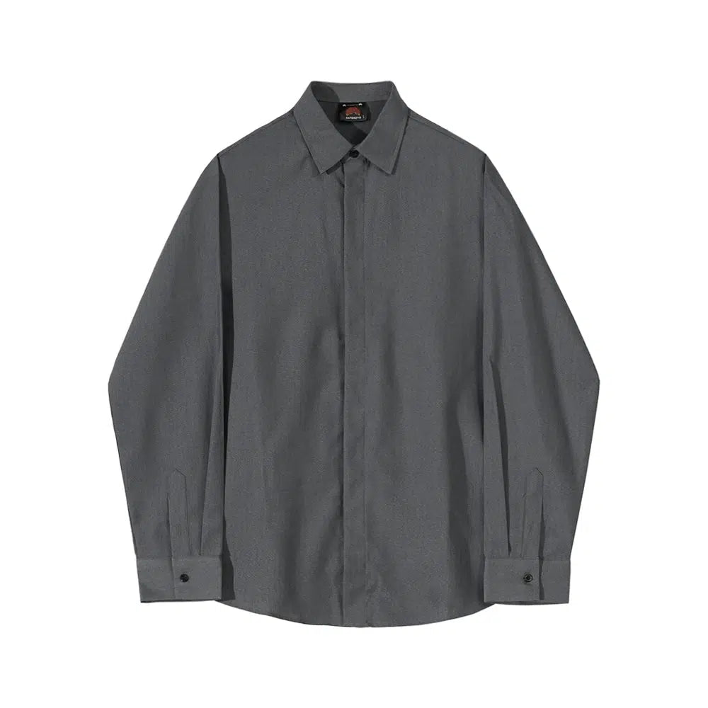 OH Hidden Buttons Classic Shirt-korean-fashion-Shirt-OH Atelier-OH Garments