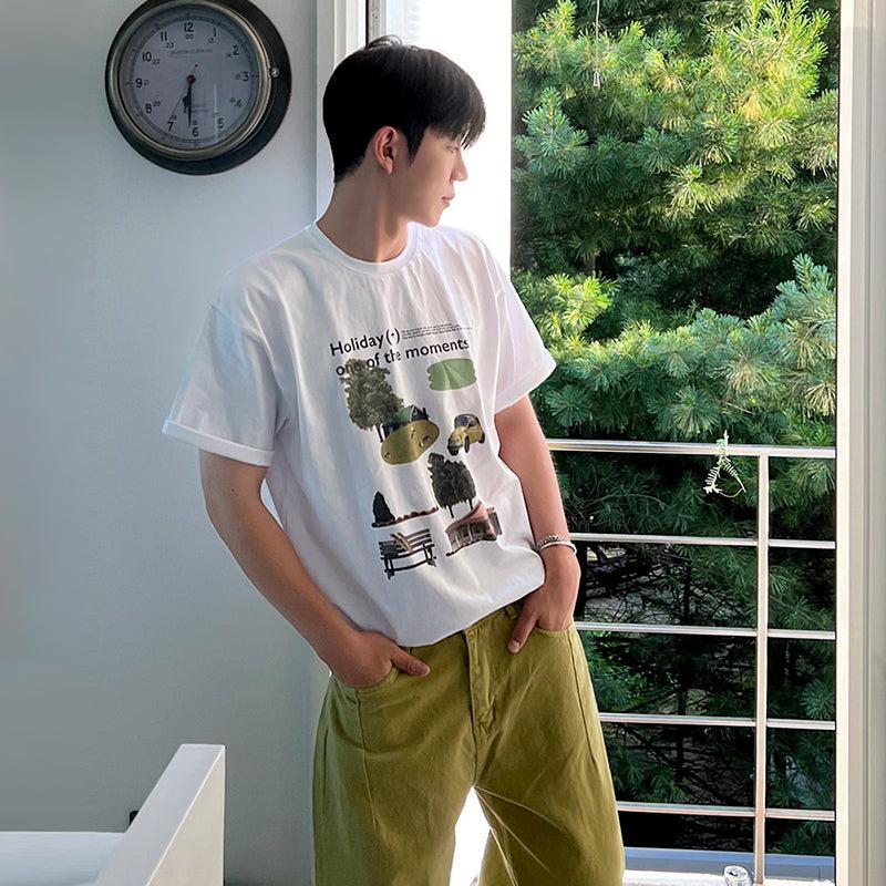 OH Holiday Lifestyle Picture Graphics T-Shirt-korean-fashion-T-Shirt-OH Atelier-OH Garments