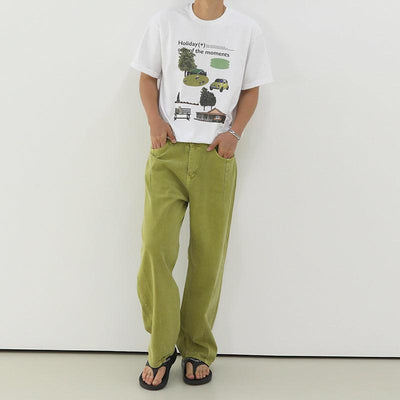 OH Holiday Lifestyle Picture Graphics T-Shirt-korean-fashion-T-Shirt-OH Atelier-OH Garments