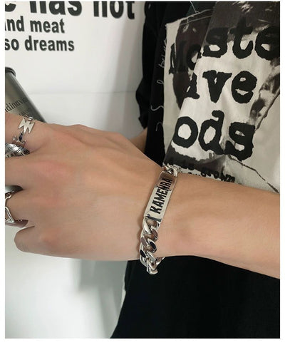 OH Kamenra Text Chain Bracelet-korean-fashion-Bracelet-OH Atelier-OH Garments